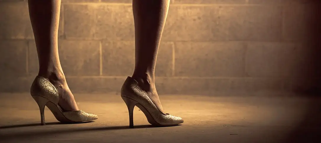 woman wearing high heels